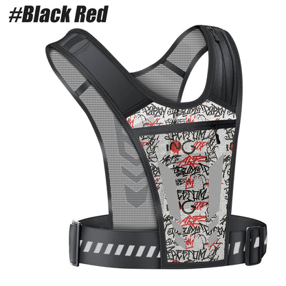 Reflective Running Phone Holder Vest for Men and Women, Jogging, Walking, Exercise,Gym, Workout. Adjustable Strap Key Pocket