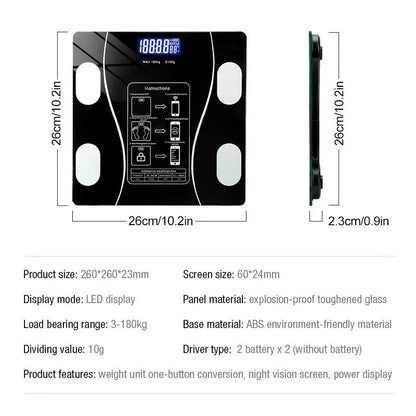 Smart Body Fat Scale – Digital Bluetooth Weight & Composition Analyzer
