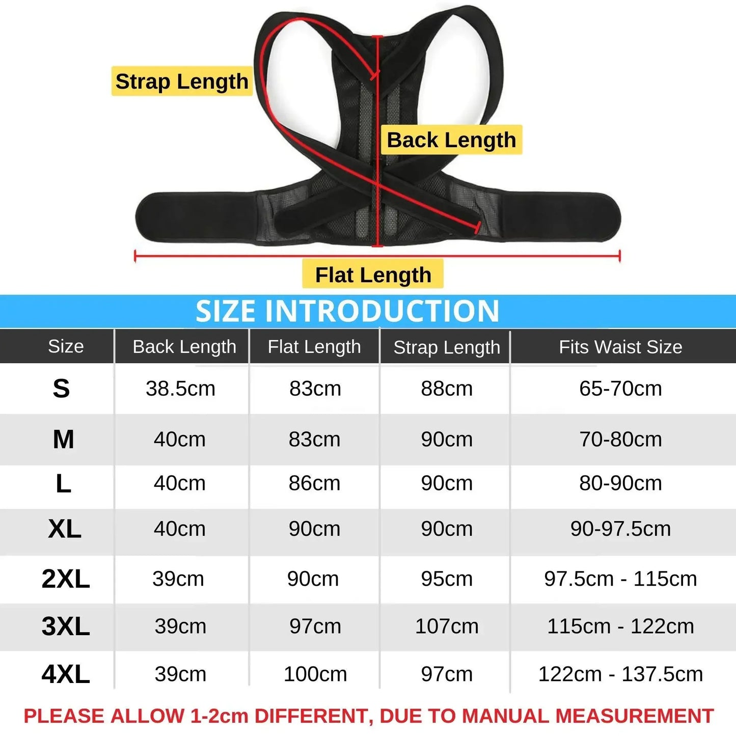 Adjustable Unisex Posture Corrector Brace