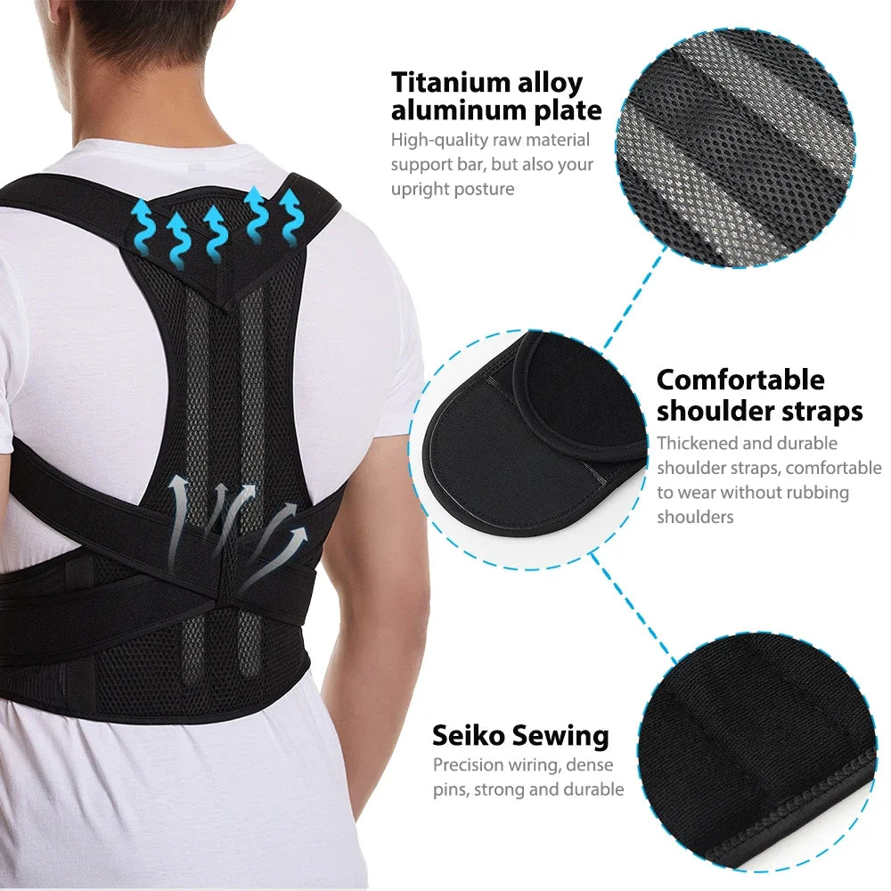 Adjustable Unisex Posture Corrector Brace